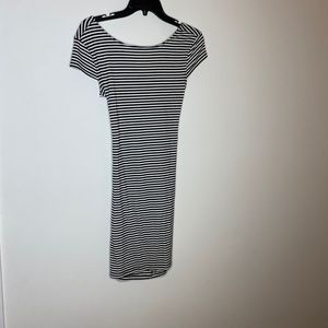 Black and White Striped Dress
